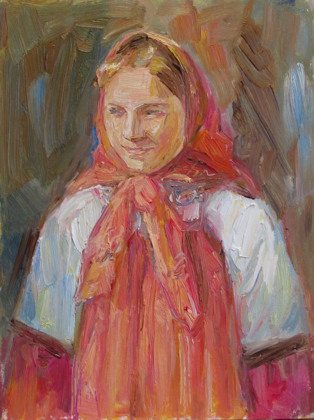 Крестьянка в красном сарафане