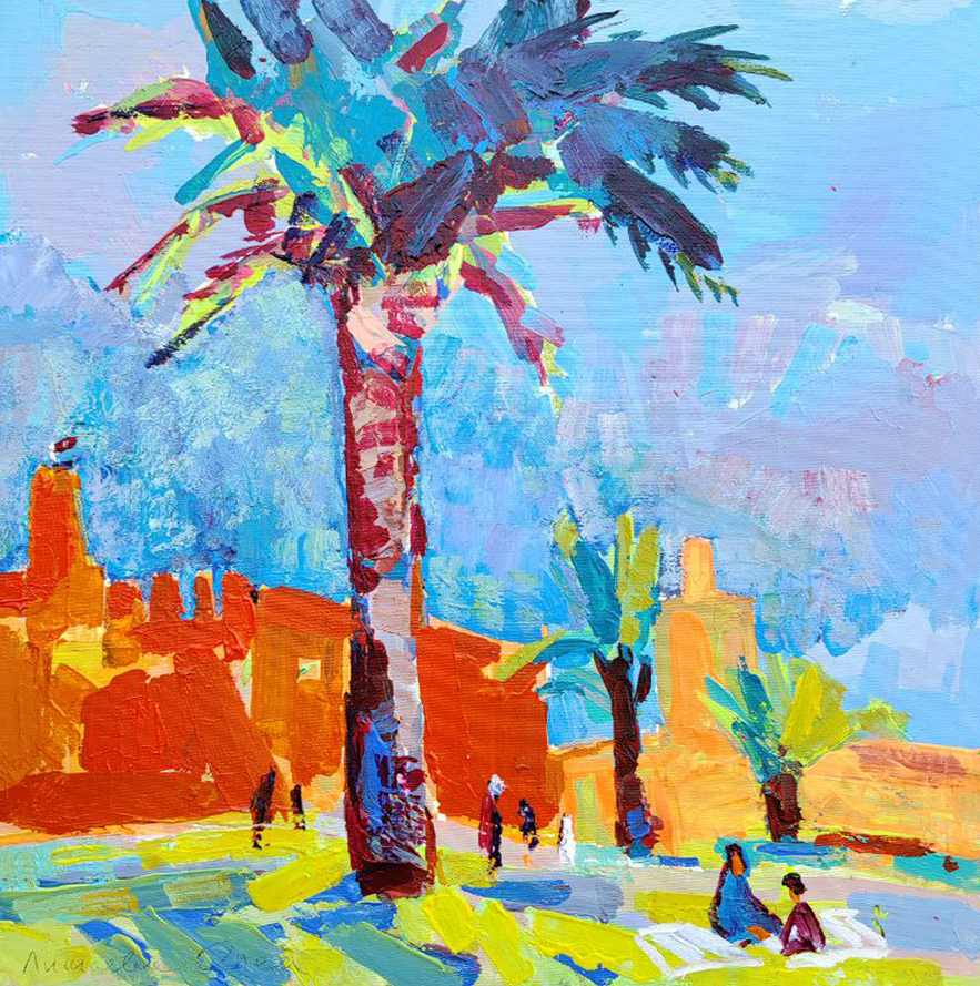 пейзаж с пальмой