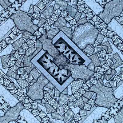 Disco (B&W) Черно-белая геометрическая графика