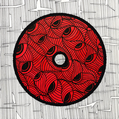 Pattern Красный узор из глаз Виниловая пластинка