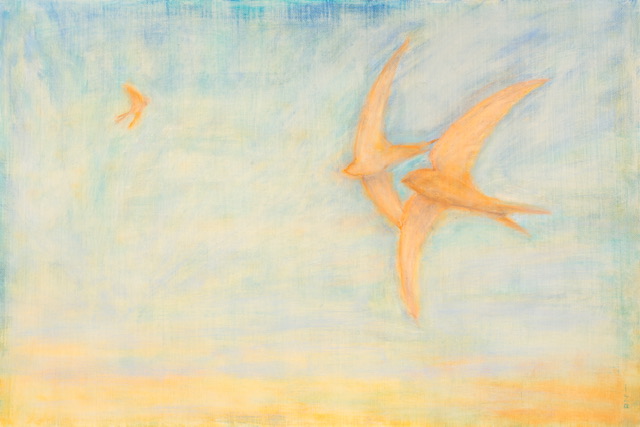 Ласточки на голубом